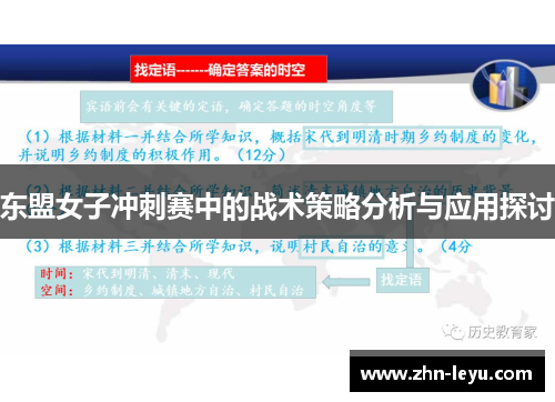 东盟女子冲刺赛中的战术策略分析与应用探讨 东盟女子冲刺赛中的战术策略分析与应用探讨