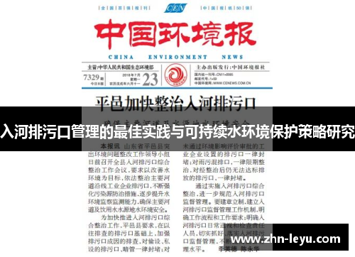 入河排污口管理的最佳实践与可持续水环境保护策略研究